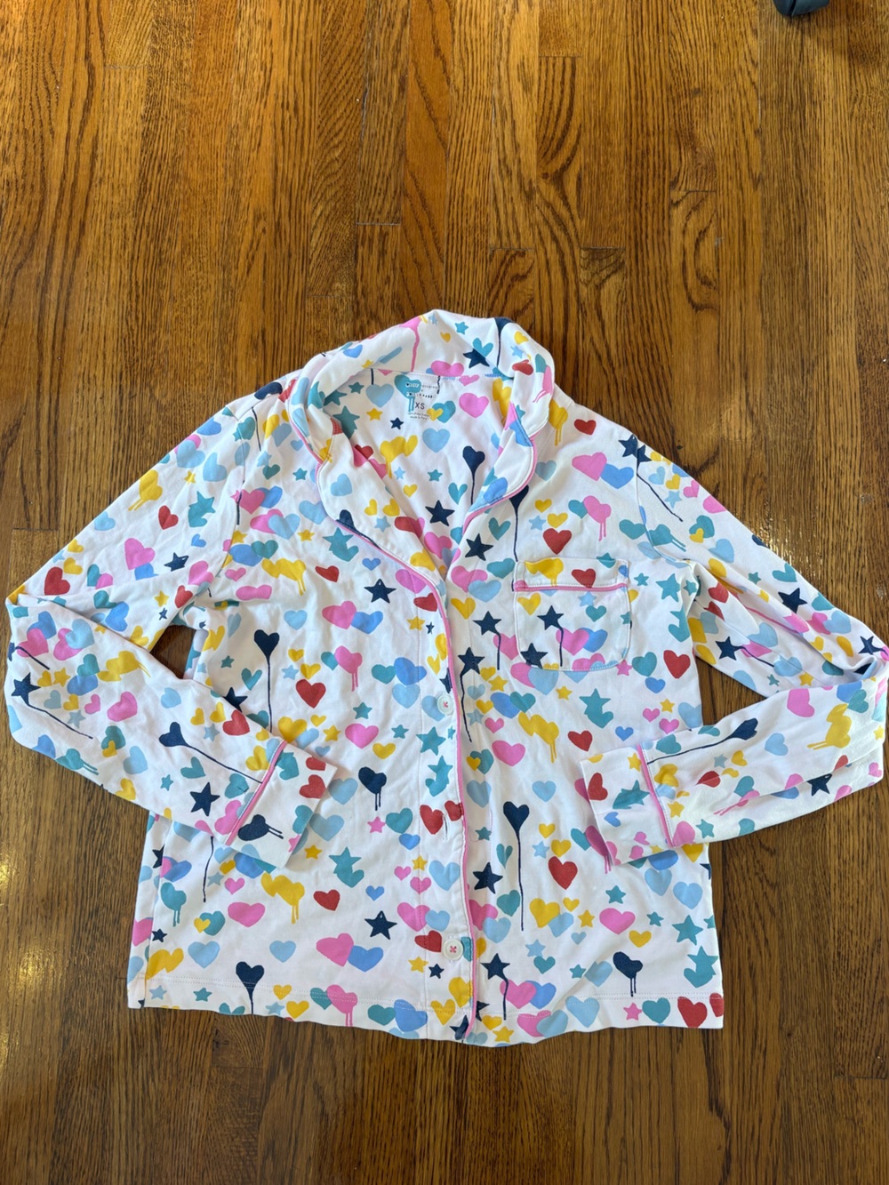 Kerri Rosenthal x Roller Rabbit Colorful Heart & Star Print Pajama Top